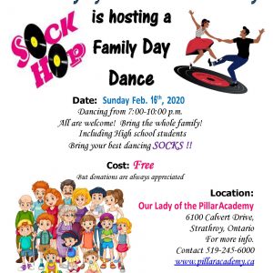 Family Day Dance on Sunday, February 16, 2020
